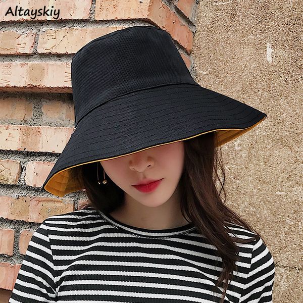 bucket hats women solid simple all match two sides womens korean style summer 2020 new fashion females high quality, Blue;gray
bucket hats women solid simple all match two sides womens korean style summer 2020 new fashion females high quality, Blue;gray