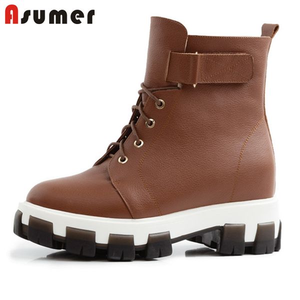 asumer 2020 new arrival ankle boots for women genuine leather winter snow boots round toe comfortable casual shoes woman, Black
asumer 2020 new arrival ankle boots for women genuine leather winter snow boots round toe comfortable casual shoes woman, Black