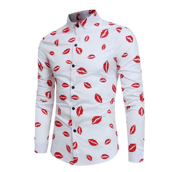 jaycosin lip print printed shirts men official casual streetwear handsome long sleeve turn down collar blouse shirt 129, White;black
jaycosin lip print printed shirts men official casual streetwear handsome long sleeve turn down collar blouse shirt 129, White;black