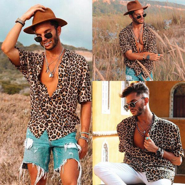new style men shirts leopard short sleeve loose button short sleeve summer casual shirts turn down collar fashion 2019, White;black
new style men shirts leopard short sleeve loose button short sleeve summer casual shirts turn down collar fashion 2019, White;black