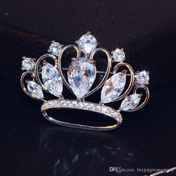 luxury zircon crown brooch bride wedding costume jewelry fashion lape pins collar brooches scarf buckle bijoux, Gray
luxury zircon crown brooch bride wedding costume jewelry fashion lape pins collar brooches scarf buckle bijoux, Gray