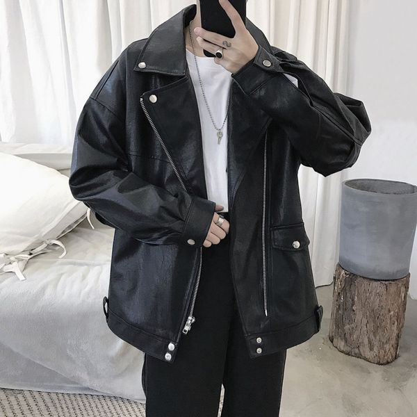 men's jackets 2021 korean version of winter locomotive loose street cool young students plus size casual nightclub leather jacket, Black;brown
men's jackets 2021 korean version of winter locomotive loose street cool young students plus size casual nightclub leather jacket, Black;brown