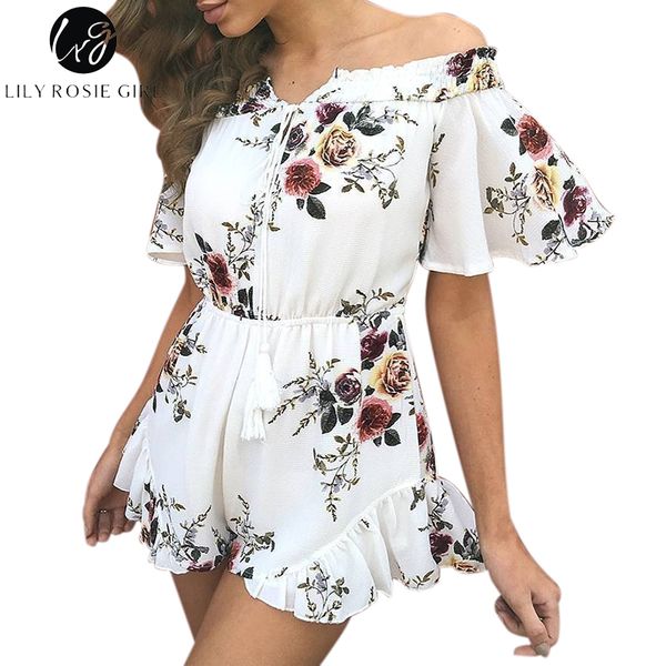 women's jumpsuits & rompers lily rosie girl off shoulder white boho floral print ruffles playsuits women summer beach short overalls, Black;white
women's jumpsuits & rompers lily rosie girl off shoulder white boho floral print ruffles playsuits women summer beach short overalls, Black;white