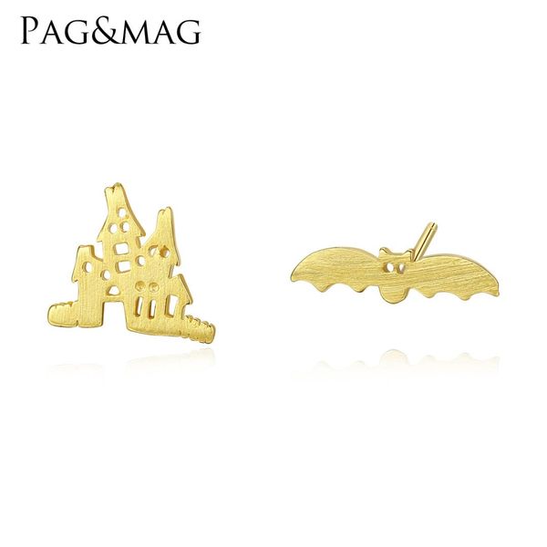 pag & mag new creative design simple and versatile s925 bat castle pure silver earrings silver jewelry, Golden;silver
pag & mag new creative design simple and versatile s925 bat castle pure silver earrings silver jewelry, Golden;silver