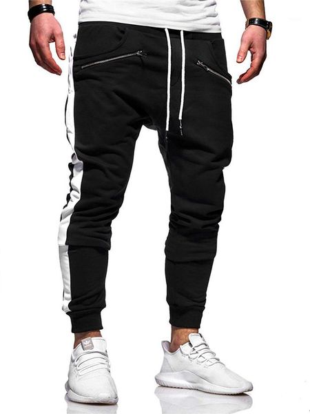 clothing casual plaid print pocket zipper apparel mens sports designer pants fashion style draestring pencil homme, Black
clothing casual plaid print pocket zipper apparel mens sports designer pants fashion style draestring pencil homme, Black