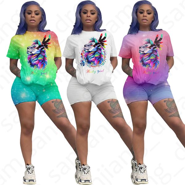 women tracksuit 2 piece shorts sets outfits dazzing lion print short sleeve t-shirt + shorts pants sweatsuit night club clothing d4704, White
women tracksuit 2 piece shorts sets outfits dazzing lion print short sleeve t-shirt + shorts pants sweatsuit night club clothing d4704, White