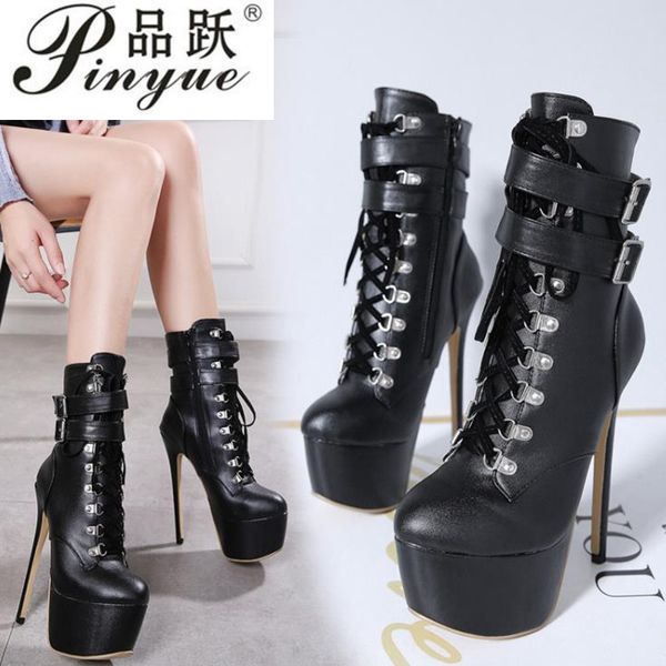 nightclub women boot zip belt buckle ladies boots 16.5cm thin heels botines plataforma ladies party wedding pumps, Black
nightclub women boot zip belt buckle ladies boots 16.5cm thin heels botines plataforma ladies party wedding pumps, Black