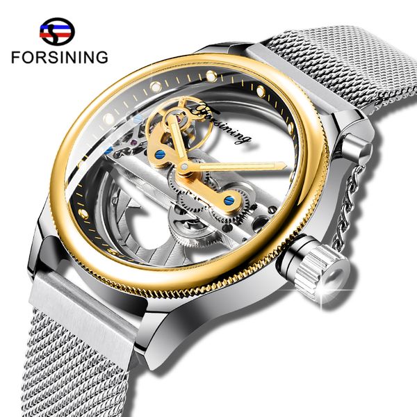 brand forsining men automatic mechanical watch mesh band double side transparent watch openwork luxury male waterproof clock, Slivery;brown
brand forsining men automatic mechanical watch mesh band double side transparent watch openwork luxury male waterproof clock, Slivery;brown
