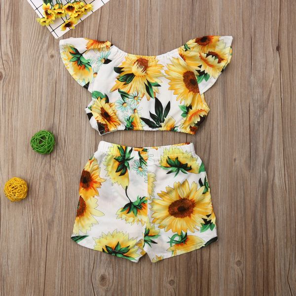 2019 toddler baby girls summer clothes sets 6m-5y sunflower shorts holiday outfits clothes set, White
2019 toddler baby girls summer clothes sets 6m-5y sunflower shorts holiday outfits clothes set, White