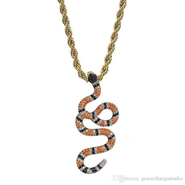 hip hop snake pendant necklaces for men women luxury colorful diamonds animal pendants 18k gold plated copper zircons necklace jewelry gift, Silver
hip hop snake pendant necklaces for men women luxury colorful diamonds animal pendants 18k gold plated copper zircons necklace jewelry gift, Silver