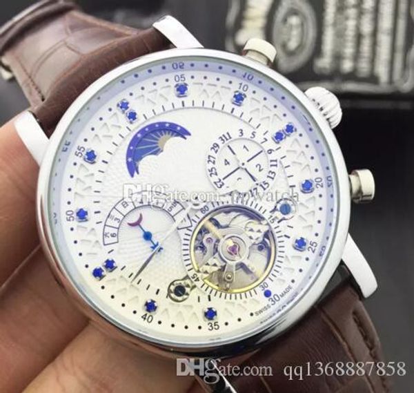 fashion swiss watch leather tourbillon watch automatic men wristwatch men mechanical steel male watches relogio masculino clock, Slivery;brown
fashion swiss watch leather tourbillon watch automatic men wristwatch men mechanical steel male watches relogio masculino clock, Slivery;brown