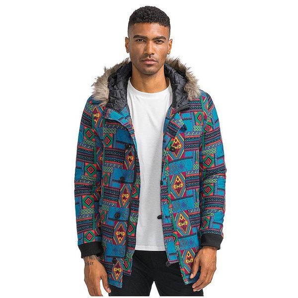 man winter warm outwear floral print hooded pockets vintage oversize coats, Black
man winter warm outwear floral print hooded pockets vintage oversize coats, Black