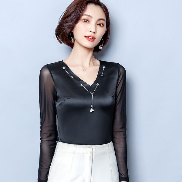 3xl beading satin blouse work wear plus size silk blouse women summer blusas femme office shirt women for woman, White
3xl beading satin blouse work wear plus size silk blouse women summer blusas femme office shirt women for woman, White