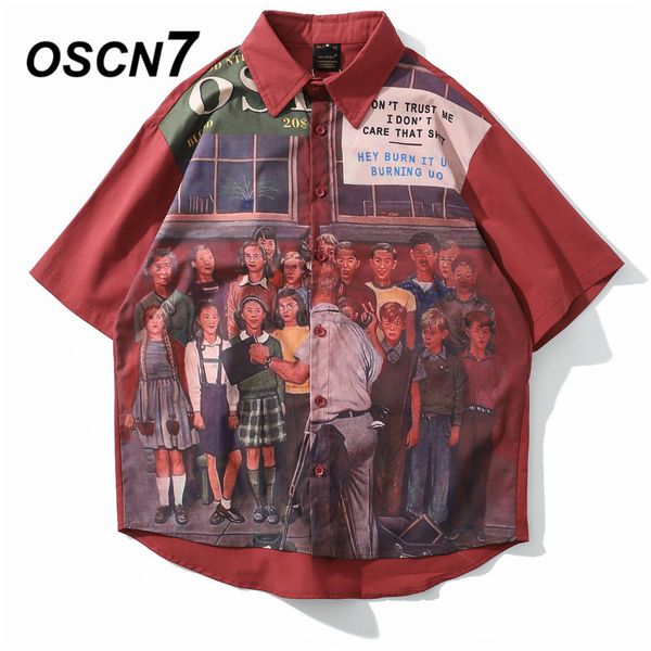 oscn7 2019 casual print short sleeve shirt men streetwear summer hawaii beach women fashion loose short sleeve shirts mens 3909, White;black
oscn7 2019 casual print short sleeve shirt men streetwear summer hawaii beach women fashion loose short sleeve shirts mens 3909, White;black
