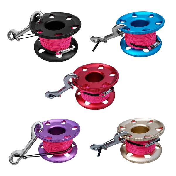aluminum alloy lightweight scuba diving finger spool reel + replacement 50m/164ft 100ft (30m)/20m/66ft strong strength line
aluminum alloy lightweight scuba diving finger spool reel + replacement 50m/164ft 100ft (30m)/20m/66ft strong strength line