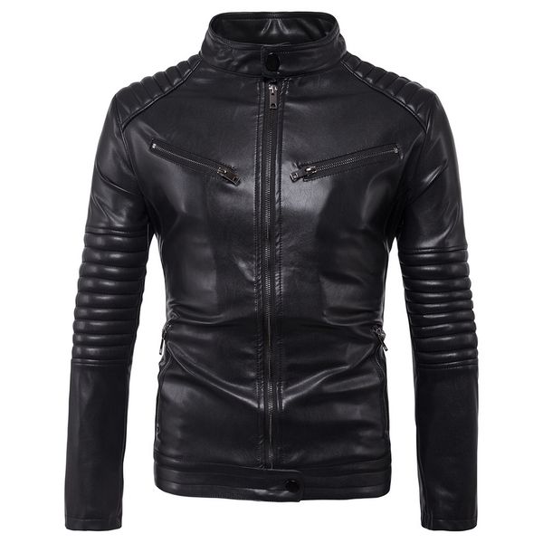 dropshipping leather jacket men autumn slim fit faux leather jacket motorcycle bomber jackets coats big size 5xl, Black
dropshipping leather jacket men autumn slim fit faux leather jacket motorcycle bomber jackets coats big size 5xl, Black