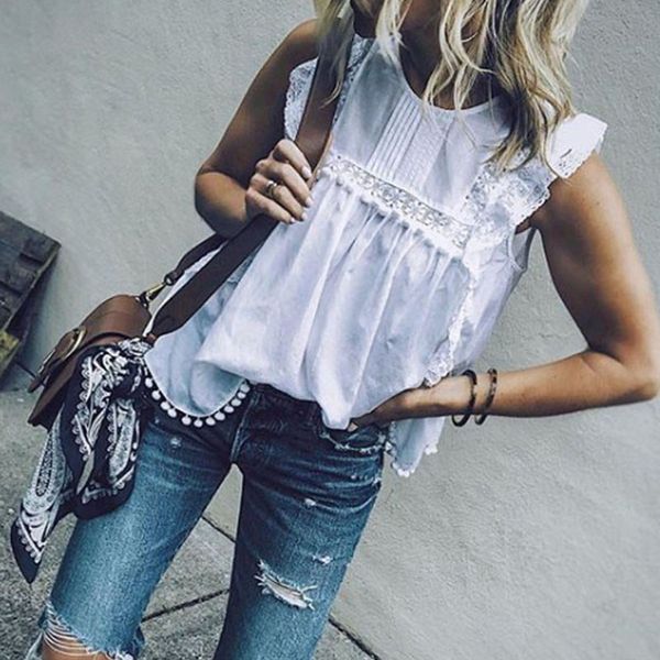 fashion woman blouses 2019 lace ruffles tassel sleeveless women's blouse shirt womens and blouses woman ladies femme, White
fashion woman blouses 2019 lace ruffles tassel sleeveless women's blouse shirt womens and blouses woman ladies femme, White