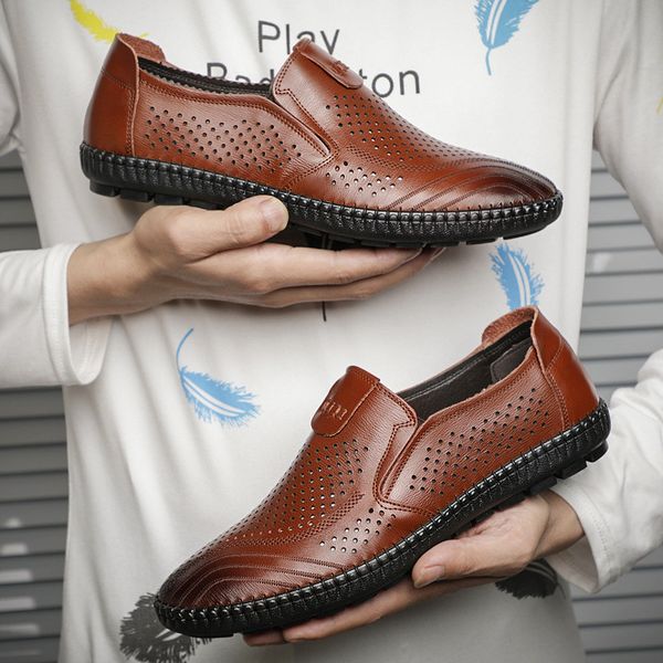 mens style casual shoes fashion casual peas shoes men's leather flat heel slip-on soft-soled, Black
mens style casual shoes fashion casual peas shoes men's leather flat heel slip-on soft-soled, Black