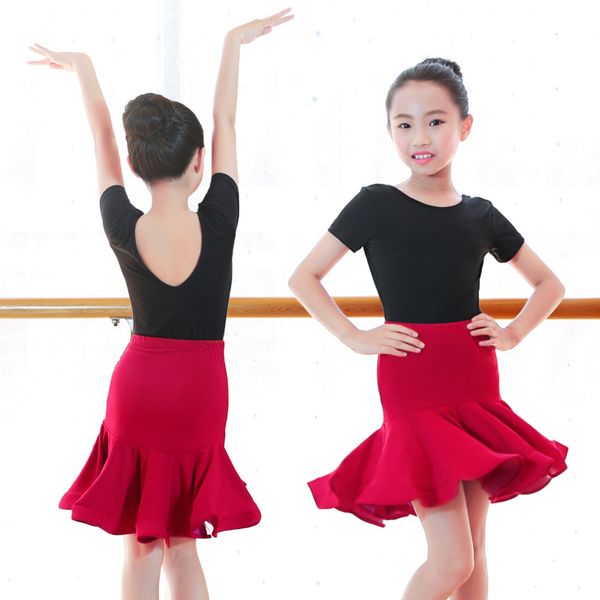girls latin training dress salsa tango rumba ballroom dance dresses latin mermaid skirts, Black;red
girls latin training dress salsa tango rumba ballroom dance dresses latin mermaid skirts, Black;red