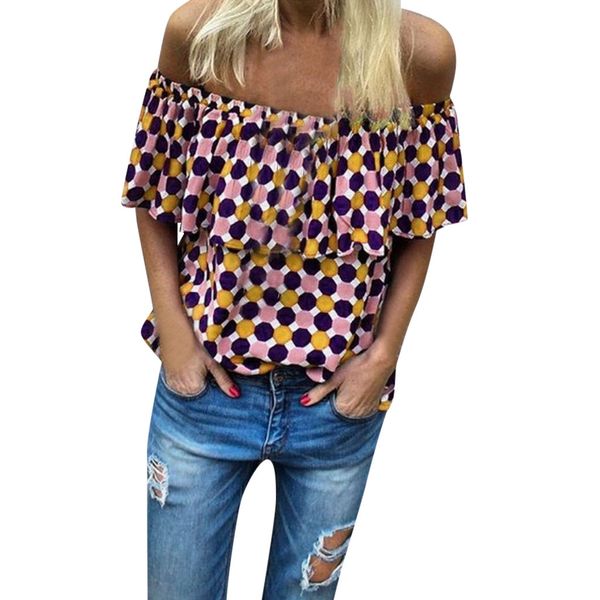 bohemia printed women blouse slash neck off-the-shoulder ruffled shirt women's casual loose blouses clothes @h, White
bohemia printed women blouse slash neck off-the-shoulder ruffled shirt women's casual loose blouses clothes @h, White
