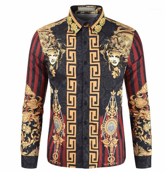 luxury mens casual vintage long sleeve designer tees vintage fashion flora print mens shirts, White;black
luxury mens casual vintage long sleeve designer tees vintage fashion flora print mens shirts, White;black