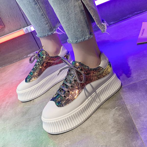original authentic sequins women's shoes muffin bottom walking shoes fashion casual increased, Black
original authentic sequins women's shoes muffin bottom walking shoes fashion casual increased, Black