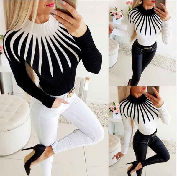 fall / winter 2019 new european and american explosion models jacket casual color matching turtleneck women, Black
fall / winter 2019 new european and american explosion models jacket casual color matching turtleneck women, Black