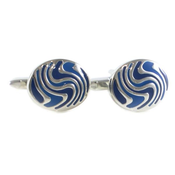 fashion oval blue tonal swirl pattern cuff links father's day birthday cuff links, Silver;golden
fashion oval blue tonal swirl pattern cuff links father's day birthday cuff links, Silver;golden