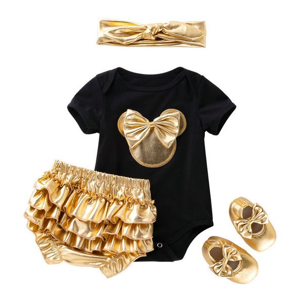 retail girls boutique outfits 4pcs shorts sets summer baby cotton short sleeve bow romper+bloomer+shoes+headband tracksuit designer clothes, White
retail girls boutique outfits 4pcs shorts sets summer baby cotton short sleeve bow romper+bloomer+shoes+headband tracksuit designer clothes, White