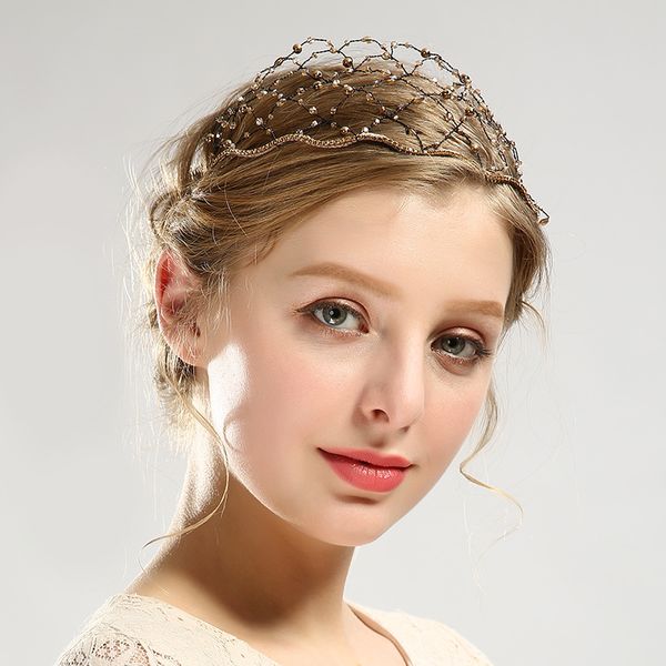 baroque luxury vintage crystal head buckle crystal mesh bride headband rhinestone tiara crown wedding hair jewelry accessories, Golden;white
baroque luxury vintage crystal head buckle crystal mesh bride headband rhinestone tiara crown wedding hair jewelry accessories, Golden;white