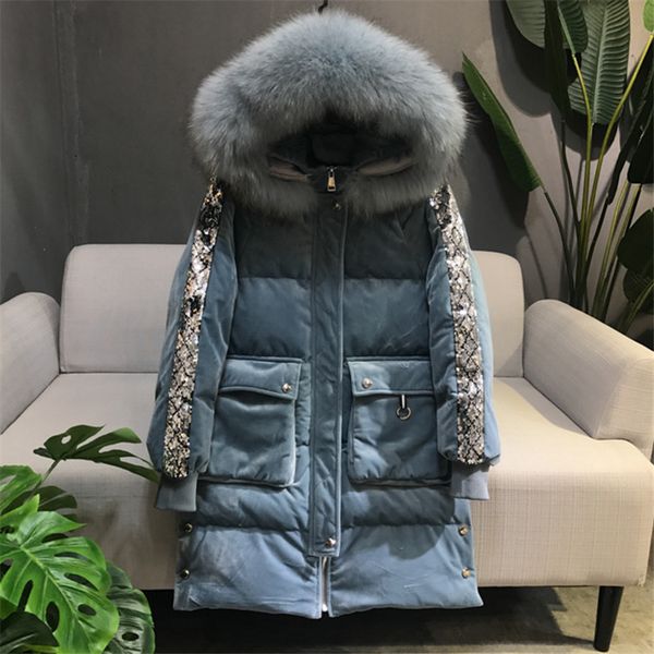 long womens down jackets real fur patchwork wide-waisted thick 90% white duck down coat casual plus size sequins winter jackets, Black
long womens down jackets real fur patchwork wide-waisted thick 90% white duck down coat casual plus size sequins winter jackets, Black
