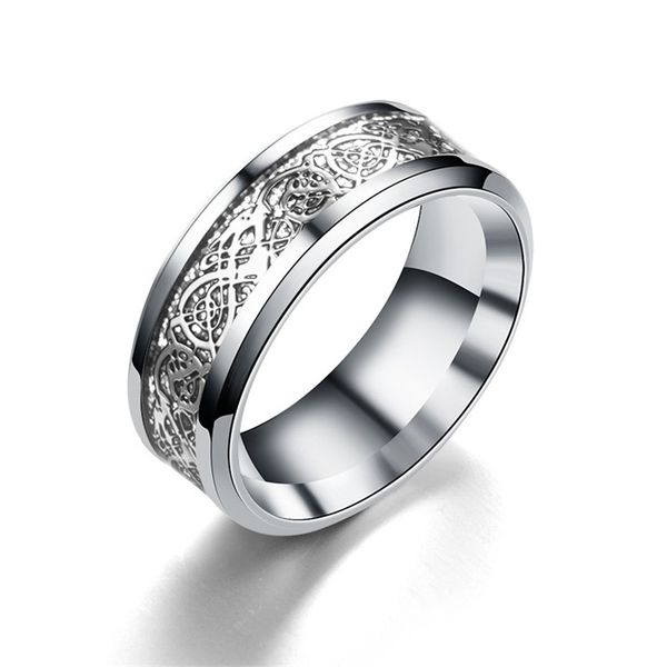 fdlk 13 colors blue black silve ring irish dragon stainless steel ring 8mm wedding bands couple anniversary jewelry, Slivery;golden
fdlk 13 colors blue black silve ring irish dragon stainless steel ring 8mm wedding bands couple anniversary jewelry, Slivery;golden