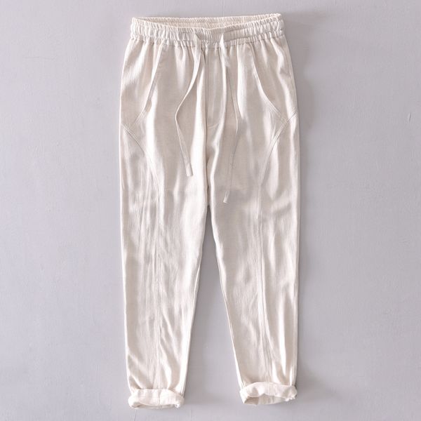 new arrivals men's summer 2020 harem elastic waist linen long pants men casual trousers male, Black
new arrivals men's summer 2020 harem elastic waist linen long pants men casual trousers male, Black