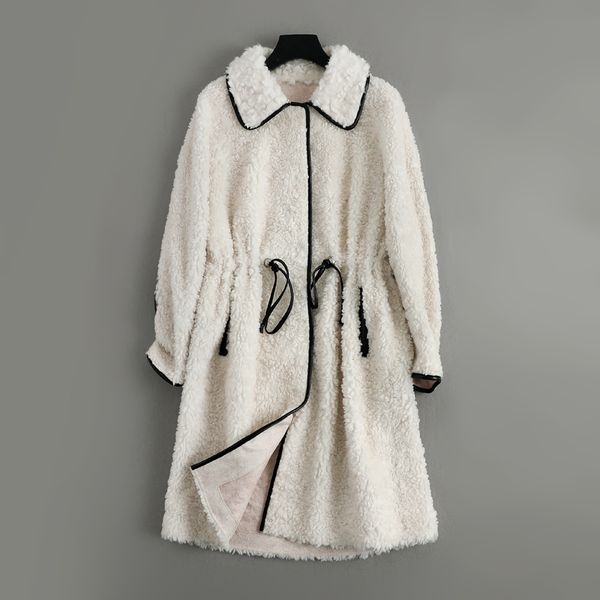 real fur coat female 100% wool jacket autumn winter coat women clothes 2019 korean sheep shearling suede lining zt4895, Black
real fur coat female 100% wool jacket autumn winter coat women clothes 2019 korean sheep shearling suede lining zt4895, Black