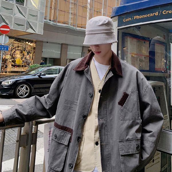 autumn new tooling jacket men fashion wash collision color multi-pocket jacket man streetwear wild hip-hop loose bomber, Black;brown
autumn new tooling jacket men fashion wash collision color multi-pocket jacket man streetwear wild hip-hop loose bomber, Black;brown