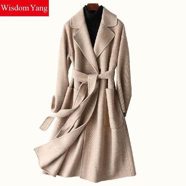 elegant winter wool women coats grey striped camel warm female plus long overcoat belt woolen woman office ladies coat outerwear, Black
elegant winter wool women coats grey striped camel warm female plus long overcoat belt woolen woman office ladies coat outerwear, Black