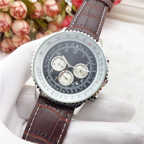 Swi brand men watche navitimer functional ub dial work chronograph watch leather trap de igner fa hion watch gift
Swi brand men watche navitimer functional ub dial work chronograph watch leather trap de igner fa hion watch gift