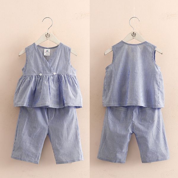 selling baby striped suit 2019 summer dress new girls' children's clothing children's sleeveless jacket pants, White
selling baby striped suit 2019 summer dress new girls' children's clothing children's sleeveless jacket pants, White