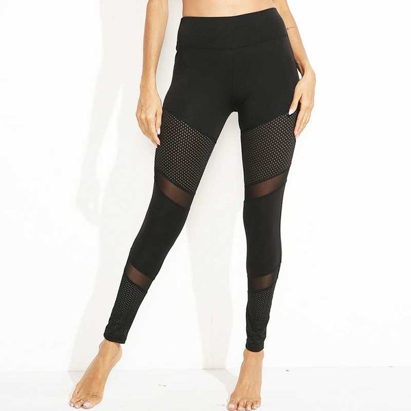 women's fitness slim pants mesh stitching hollow yoga pants sports leggings, Black;blue
women's fitness slim pants mesh stitching hollow yoga pants sports leggings, Black;blue