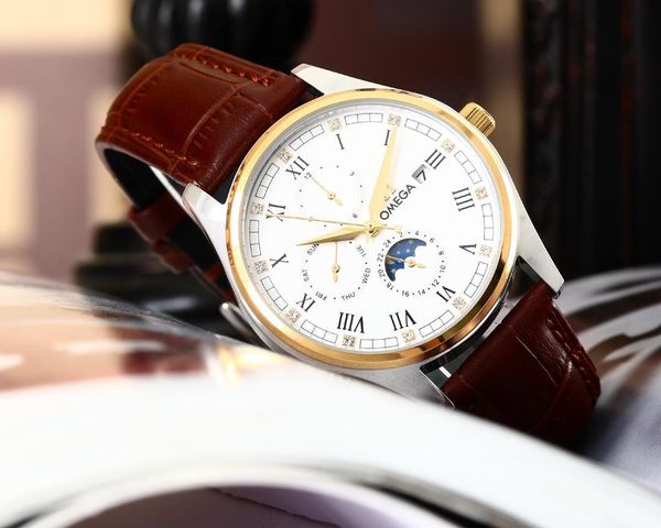 mens designer watches 3-pin 40mm luxury watch exquisite automatic watch fashion sports mens wristwatches montre de luxe multi-color, Slivery;brown
mens designer watches 3-pin 40mm luxury watch exquisite automatic watch fashion sports mens wristwatches montre de luxe multi-color, Slivery;brown