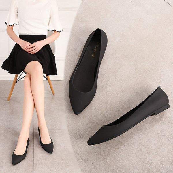 summer fashion shallow pointed toe women beach sandals slip-on antiskid soft sole flat with cover heel lady jelly shoes 20190514, Black
summer fashion shallow pointed toe women beach sandals slip-on antiskid soft sole flat with cover heel lady jelly shoes 20190514, Black