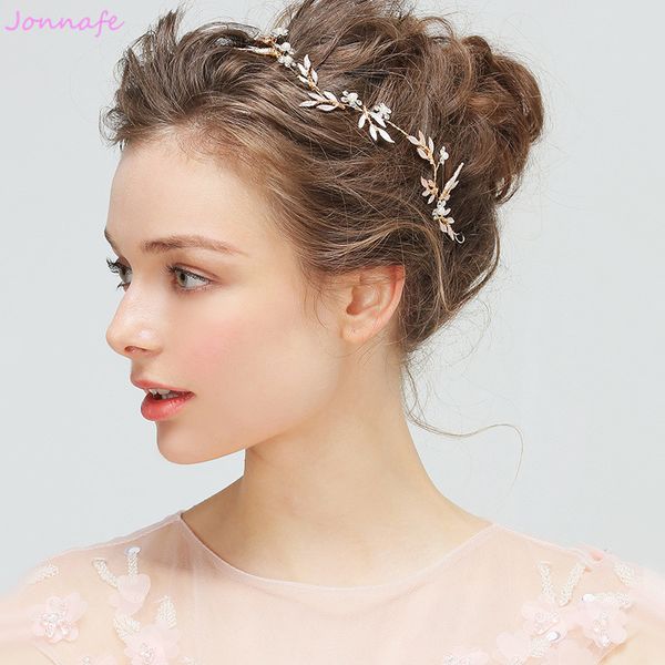 jonnafe boho gold leaf hair pin bridal headband crystal wedding hair accessories vine vintage women headpiece tiara, Golden;white
jonnafe boho gold leaf hair pin bridal headband crystal wedding hair accessories vine vintage women headpiece tiara, Golden;white