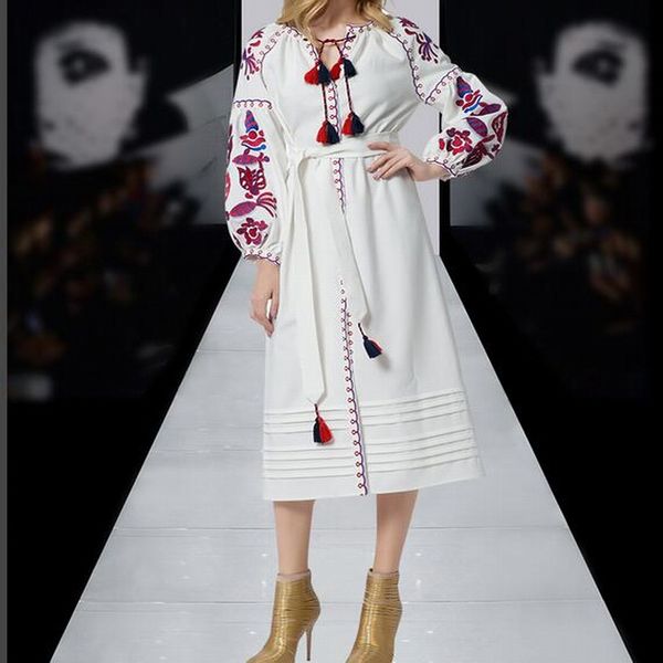 new arrival runway dresses 2017 boho tassel embroidery mid calf dresses bohemian brand style vestidos de festa, Black;gray
new arrival runway dresses 2017 boho tassel embroidery mid calf dresses bohemian brand style vestidos de festa, Black;gray