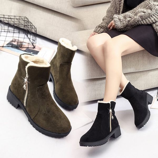 shoes padded boots ankle booties women round toe zipper winter footwear luxury designer cotton low rubber 2020 med ladies, Black
shoes padded boots ankle booties women round toe zipper winter footwear luxury designer cotton low rubber 2020 med ladies, Black