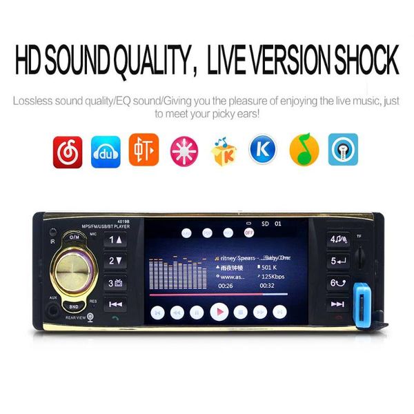 4.1 inch 1 one din car radio audio stereo aux fm radio station bluetooth autoradio support rearview camera remote control
4.1 inch 1 one din car radio audio stereo aux fm radio station bluetooth autoradio support rearview camera remote control