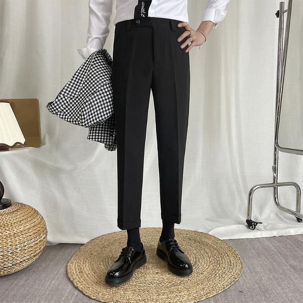 men's suits & blazers 2021 solid color business casual pants social formal slim fit black/khaki high-quality trousers 29-36, White;black
men's suits & blazers 2021 solid color business casual pants social formal slim fit black/khaki high-quality trousers 29-36, White;black