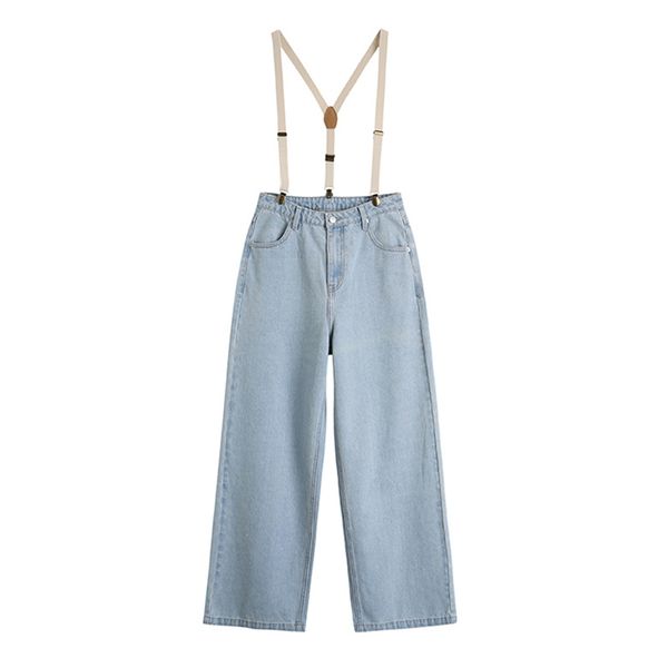 new jeans for women vintage washed jeans loose high waist pants casual denim bib pants denim jumpsuit female wide leg, Blue
new jeans for women vintage washed jeans loose high waist pants casual denim bib pants denim jumpsuit female wide leg, Blue