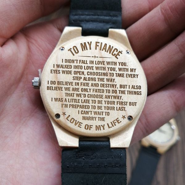 to my fiance watch personalized ebony wood engraved watch for men minimalist quartz dropshipping 2019 anniversary gift, Slivery;brown
to my fiance watch personalized ebony wood engraved watch for men minimalist quartz dropshipping 2019 anniversary gift, Slivery;brown