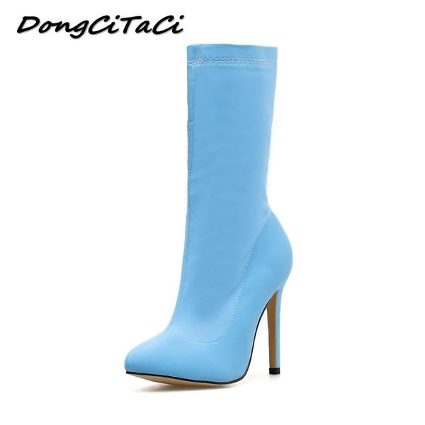dongcitaci autumn winter boots women shoes woman high heels mid-calf boots fashion party wedding internet celebrity booties, Black
dongcitaci autumn winter boots women shoes woman high heels mid-calf boots fashion party wedding internet celebrity booties, Black