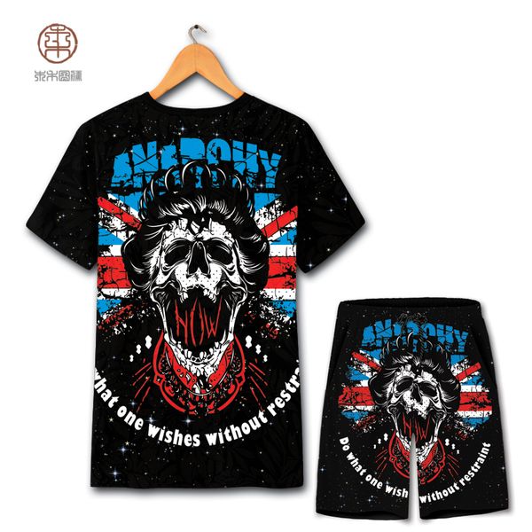 american style creative 3d printing rock street t shirt and shorts suit summer 2018 new hollow breathable quality mens short set, Gray
american style creative 3d printing rock street t shirt and shorts suit summer 2018 new hollow breathable quality mens short set, Gray